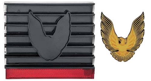 Image of the 1979-81 Firebird Trans Am Gas Fuel Door Cover and Gold Bird Emblem