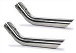 Image of Pypes Custom Long Stainless Steel Tail Pipe Exhaust Tips For 2.5 Inch, Pair