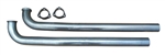 Image of 1970 - 1981 Firebird 2.5â€ Downpipes for HO Ram Air Manifolds with (2) 3 Bolt Hole Flanges, Stainless Steel