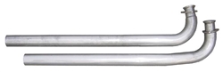 Image of 1970 - 1981 Firebird 2.5â€ Downpipes for STANDARD Manifolds with (2) 3 Bolt Hole Flanges, Stainless Steel