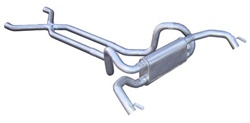 Image of 1967 - 1981 Firebird or Trans Am 2.5â€ Crossflow System w/ X-pipe & RacePro Muffler Stainless Steel Exhaust Kit