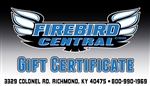 Image of Firebird Central Gift Certificate / Gift Card