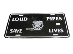 "Loud Pipes Save Lives" License Plate