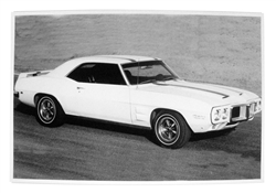 Image of 1969 Trans Am Black and White GM Showroom Dealer Promotional Poster Print