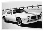 Image of 1970 Trans Am Black and White GM Showroom Dealer Promotional Poster Print