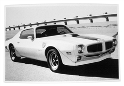 Image of 1970 Trans Am Black and White GM Showroom Dealer Promotional Poster Print