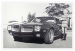 Image of 1971 Firebird Black and White GM Showroom Dealer Promotional Poster Print