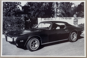 Image of 1970 Firebird Black and White GM Showroom Dealer Promotional Poster Print