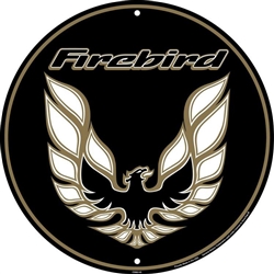 Image of Firebird Trans Am Round Bird Metal Tin Sign, 24" Diameter