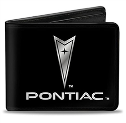 Image of Pontiac Arrowhead Black & Silver LEATHER Wallet