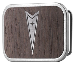 Image of Pontiac Arrowhead Framed Belt Buckle and belt