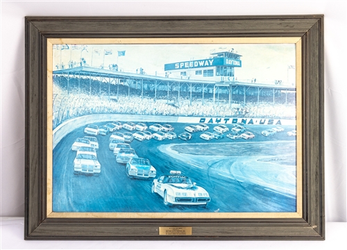 Image of 1981 Nascar Daytona Speedway Trans Am Pace Car Vintage Pontiac Dealership Showroom Picture
