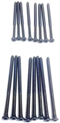 Image of 1979 - 1981 Firebird / Trans Am Headlight Bezel Mounting Screw Set, Black 16 Pieces