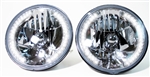 Image of 1967-1981 Firebird 7" Crystal Halogen Halo Headlight Set with 34 LED Auxiliary Bulbs ( Clear )