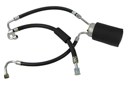 Image of 1974 - 1976 Firebird Air Conditioning Main Dual Hose Assembly, w/ VIR w/ 29" Hose To Condenser