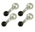 Image of 1968 - 1969 Firebird Window Cranks Set with Black Knobs, OE Style Design, 4 Piece Kit