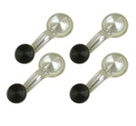 Image of 1968 - 1969 Firebird Black Knob Window Cranks Set, Correct Exact Design