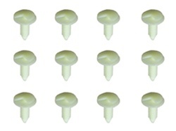 1972 - 1981 Firebird Door Panel Mounting Clips Set, Plastic Push In, 12 Piece Kit