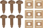 1982 - 1992 Beechwood Firebird and Trans Am Interior Rear Hatch Cargo Trim Panel Screw and Plastic Nut Kit, 12 Piece Set