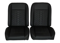Image of 1967 - 1969 Firebird Low Back Bucket Sport Mod II Seat Set, Vinyl Material, Narrow Pattern