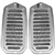 Image of 1970 - 1981 Firebird Custom Door Jamb Vent Louvers, Billet Aluminum, Choice of Finish, Pair