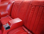 Image of 1977 Firebird Rear Seat Covers, Lombardy Cloth Deluxe Custom Interior