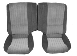 1985 - 1986 Split Fold-Down Rear Seat Covers, Two Tone