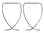 1973 - 1981 Firebird Deluxe Interior Seat Back Chrome Edge Trims, Pre-Molded OE Version, Pair