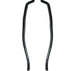 Image of 1967 - 1969 Firebird Door Jamb Windlace Trims, Black Pair