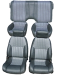 1993 - 2002 Firebird Base Model Front & Solid Rear Seat Covers Set - Hampton Vinyl Perforated