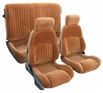 Image of 1993 - 2002 Firebird Base Model Front & Solid Rear Seat Covers Set, Hampton Vinyl Perforated with Plastic Seat Back