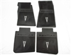 Image of 1967 - 1969 Firebird Floor Mats Set, Front and Rear, Rubber with Grippers, Black OE Style