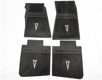 Image of 1967 - 1969 Firebird Floor Mats Set, Front and Rear, Rubber with Grippers, Black OE Style