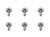 Image of 1968 - 1969 Firebird Deluxe Interior Door Handle Cup Screws Set