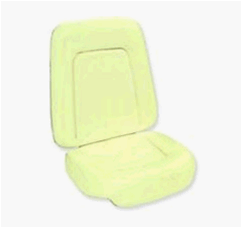 Image of 1968 - 1969 Firebird Bucket Seat Foam Without Inner Wire, Deluxe Interior, Each