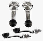 1967-1969 Firebird Window Cranks Handle Set Black Knobs