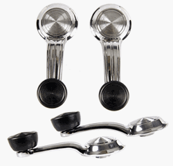 Image of Image 1967-1969 Window Crank Set Black Knobs