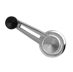 Image of Two Bar Custom Window Crank Handle - Black Knob