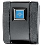 Image of 1967 - 1972 Firebird Standard Seat Belt Buckle Cover with Blue and Silver Starburst Push Button, Each