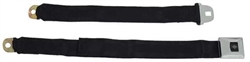 Image of 1968 - 1969 Firebird Rear Deluxe Seat Belt with Black and Silver Starburst Push Button, Each