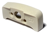 Image of 1974 - 1981 Firebird Shoulder Seat Belt Retainer Guide Base Escutcheon, OFF WHITE, RH