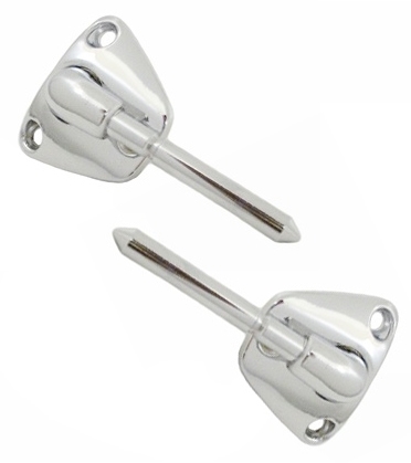 Image of 1982 - 1992 Sunvisor Support Bracket in Chrome, Coupe, Pair