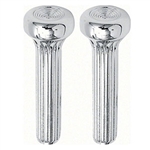 Image of 1968 - 1969 Firebird Metal Door Lock Pull Knobs, Heavy Show Chrome Plated, Pair