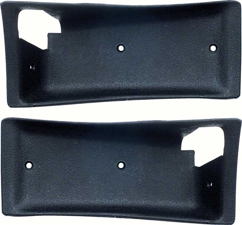 1968 - 1969 Firebird Deluxe Interior Door Panel Handle Cups, Black Pairâ€‹
