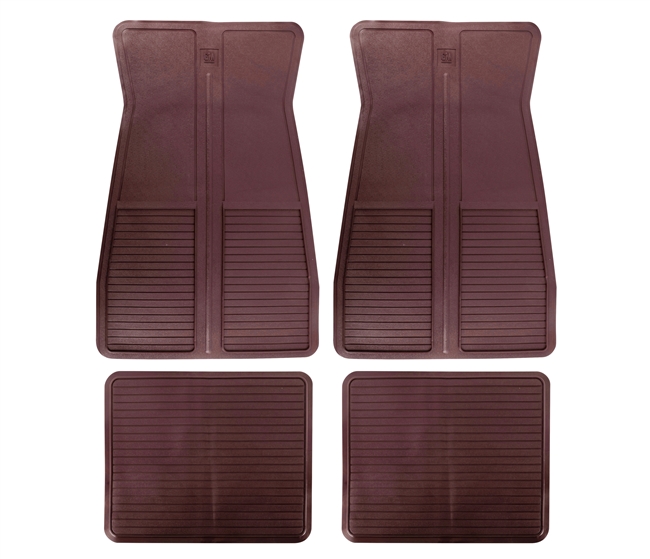 Image of 1973 - 1981 Firebird Floor Mats Set, Original GM Style, Carmine / Dark Red