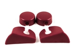 Image of 1982 -1992 Firebird Hatch Strut Cover Trim Kit, Red, Pair