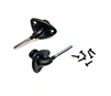 Image of 1970 - 1981 Firebird and Trans Am Custom BLACK Sunvisor Support Brackets, PAIRR