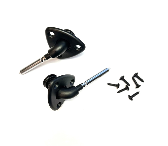 Image of 1970 - 1981 Firebird and Trans Am Custom BLACK Sunvisor Support Brackets, PAIRR