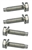 Image of 1967 - 1970 Firebird Front Bucket Seat Latch Catch Hook Mounting Bolts, 4 Piece Set