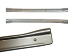 Image of 1967 - 1969 Firebird Plastic Brushed Stainless Look Door Jamb Sill Plates Set